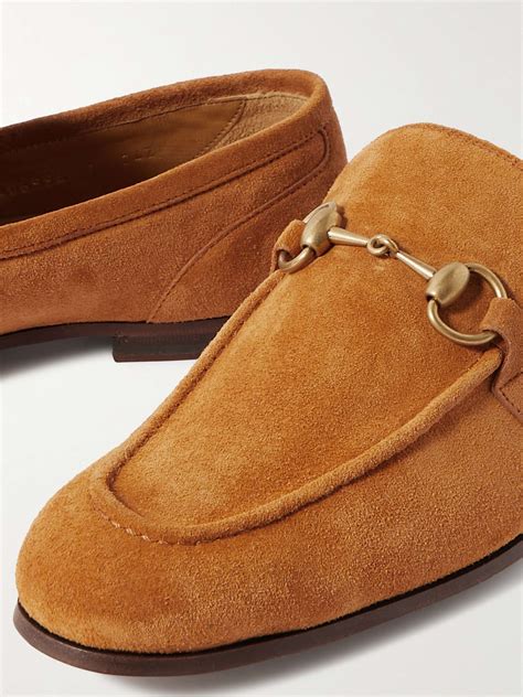 gucci jordaan loafer brown|gucci horsebit suede loafer.